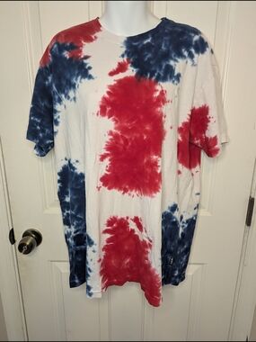 WRV Wave Riding Vehicles Patriotic Tie Dye T-Shirt Men’s XL Red White Blue